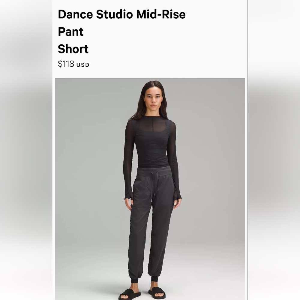 Lululemon Dance Studio Mid-Rise Pant Size 6 Black